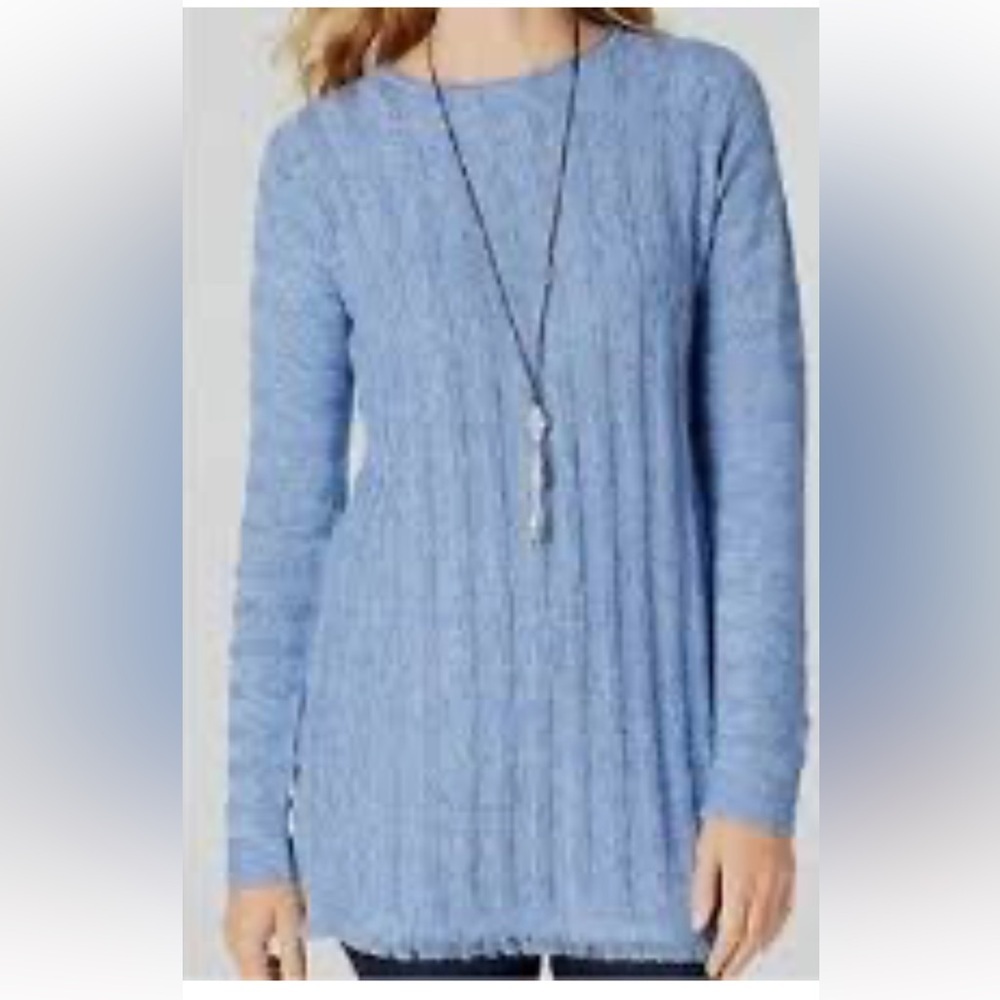 J. Jill Light Blue Knit women’s Sweater. M